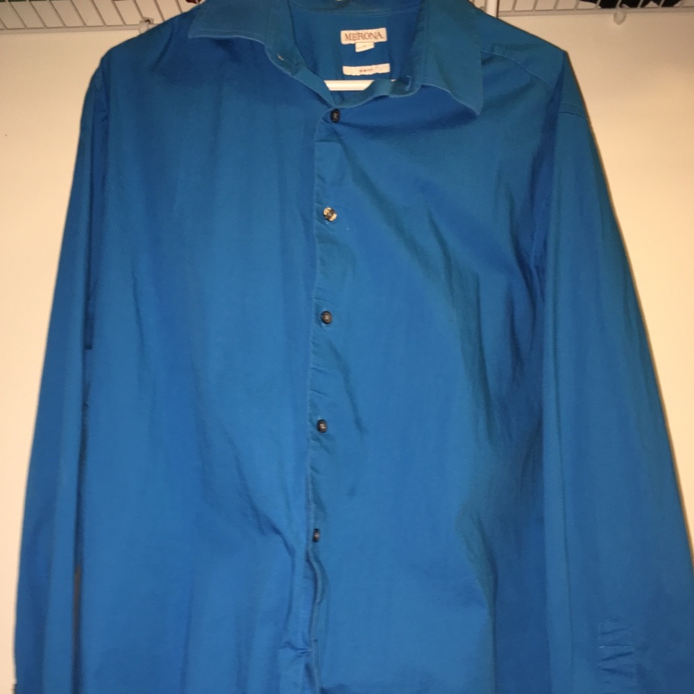 Men’s ocean blue button down
